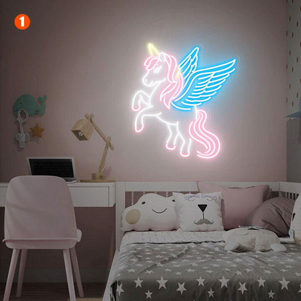 Load image into Gallery viewer, Rainbow Unicorn Neon Sign - 1
