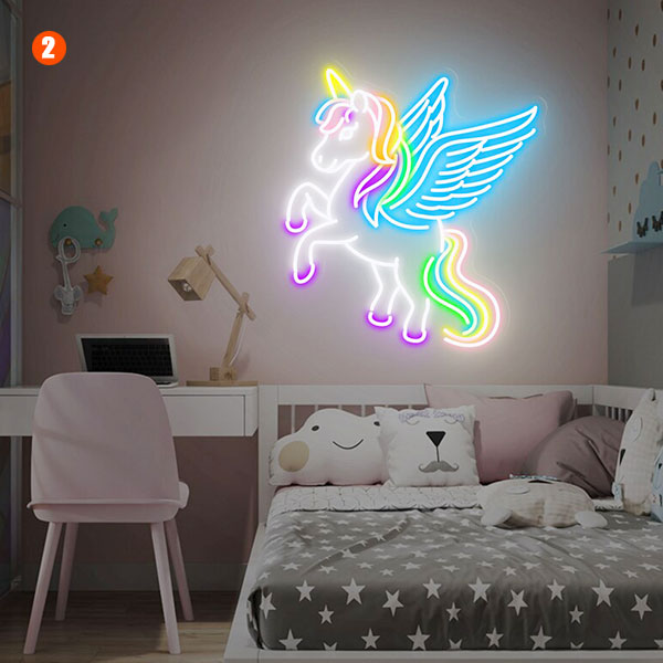 Load image into Gallery viewer, Rainbow Unicorn Neon Sign - 2
