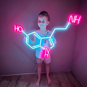 Serotonin Molecule Neon Sign - Aha Neon®