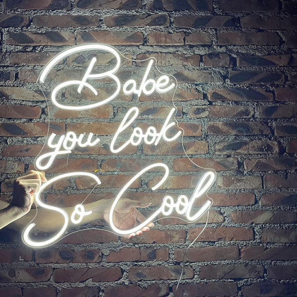 Load image into Gallery viewer, Babe You Look So Cool Neon Wall Art - 3
