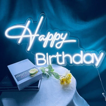 Happy Birthday Neon Sign - Aha Neon®