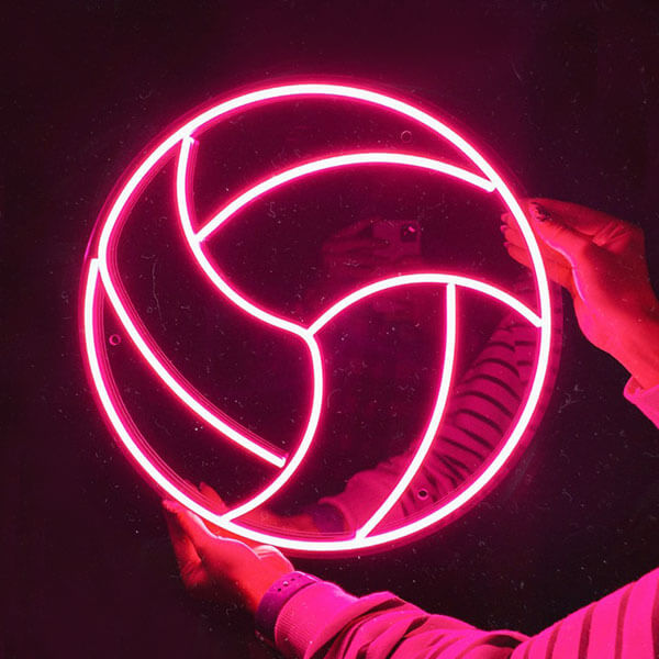 Load image into Gallery viewer, Volleyball Neon Sign - Pink
