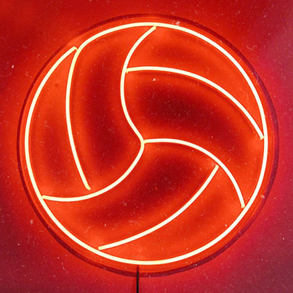 Load image into Gallery viewer, Volleyball Neon Sign - Orange
