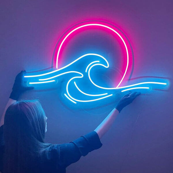 Load image into Gallery viewer, Moon Wave Neon Light - 1
