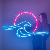 Moon Wave Neon Light - Aha Neon®