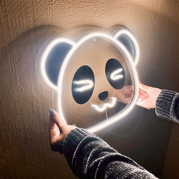 Load image into Gallery viewer, Cute Panda Neon Wall Art -1
