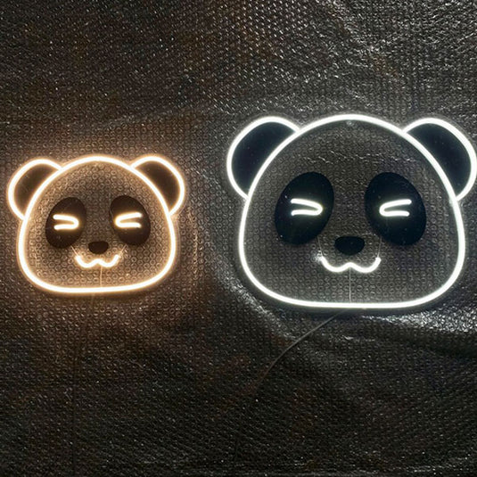 Cute Panda Neon Wall Art -2
