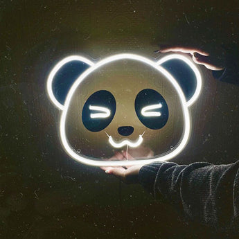 Cute Panda Neon Wall Art - Aha Neon®