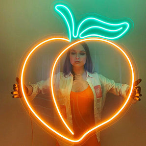 Peach LED Light Sign - Aha Neon®